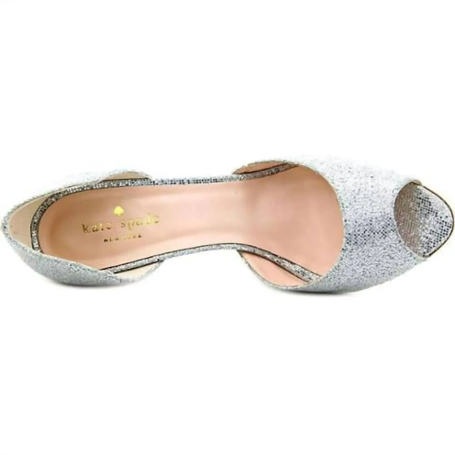 Women's Peep Toe Heel In Silver/starlight