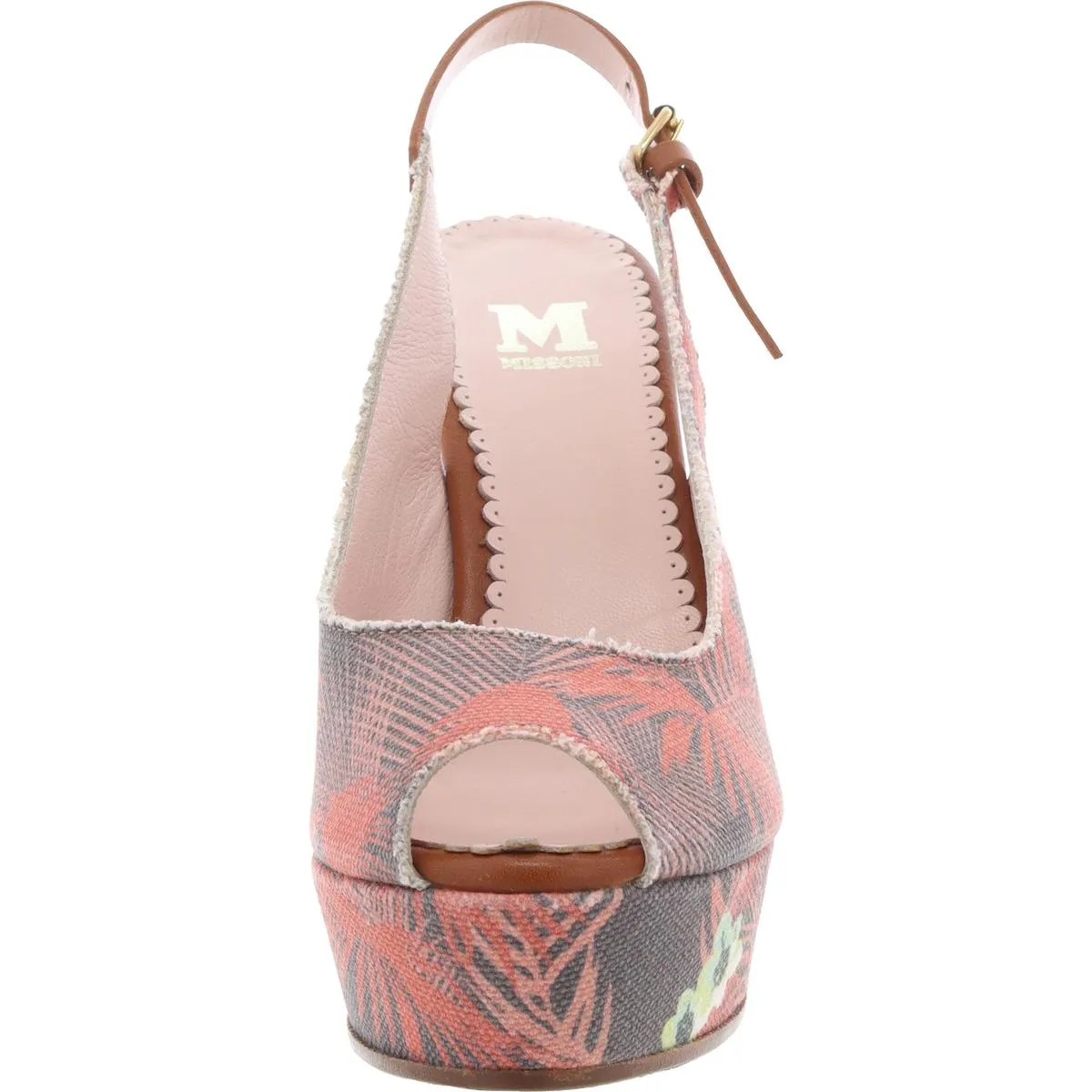 Womens Printed Canvas Wedge Heels
