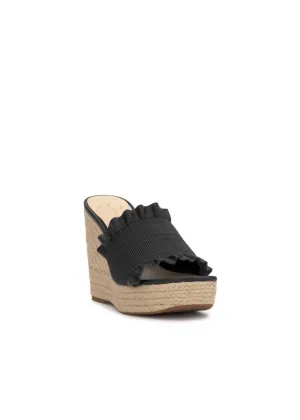 Women's Serilda Espadrille Platform Wedge Heels In Black
