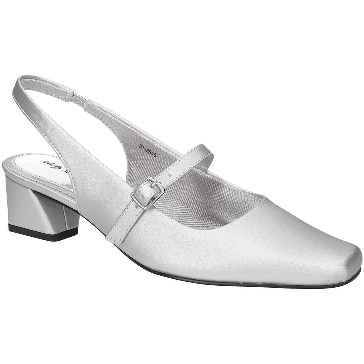 Womens Shimmer Man Made Slingback Heels