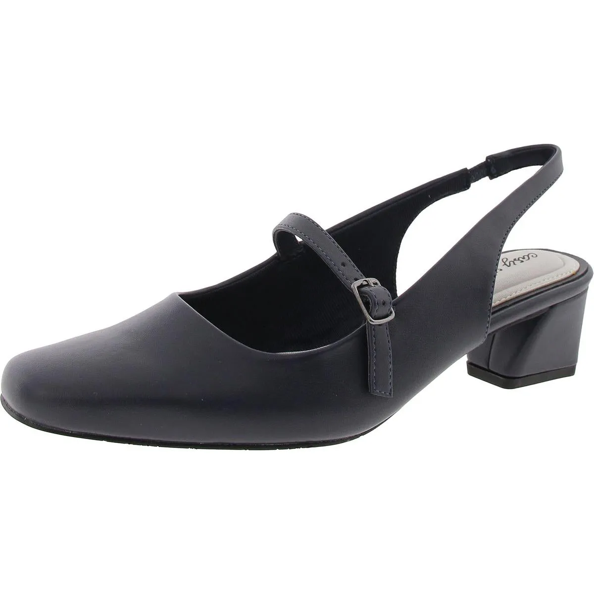 Womens Shimmer Man Made Slingback Heels