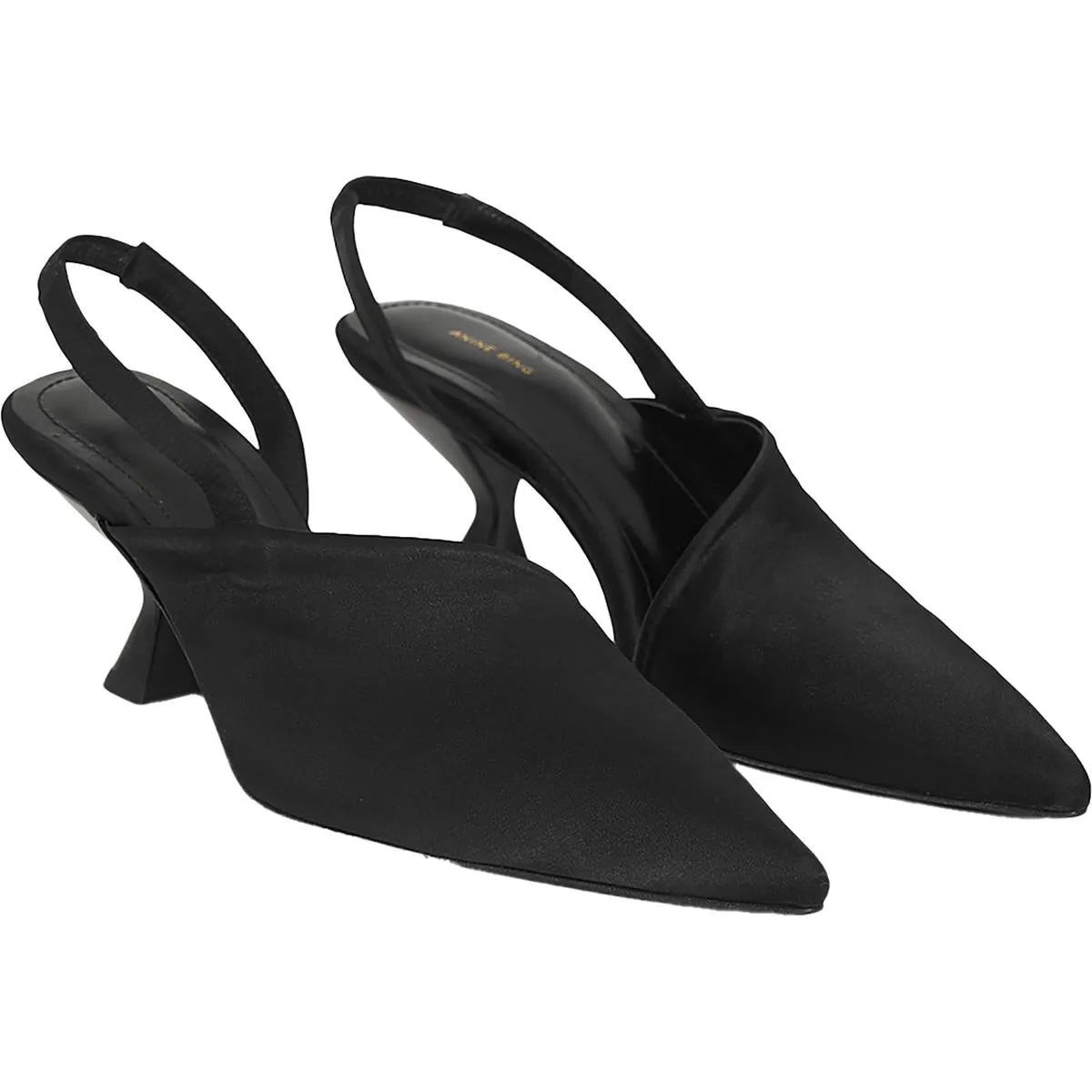 Womens Slip On Pointed Toe Slingback Heels