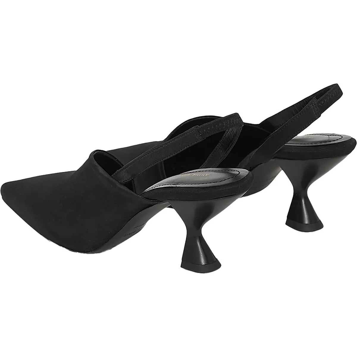 Womens Slip On Pointed Toe Slingback Heels