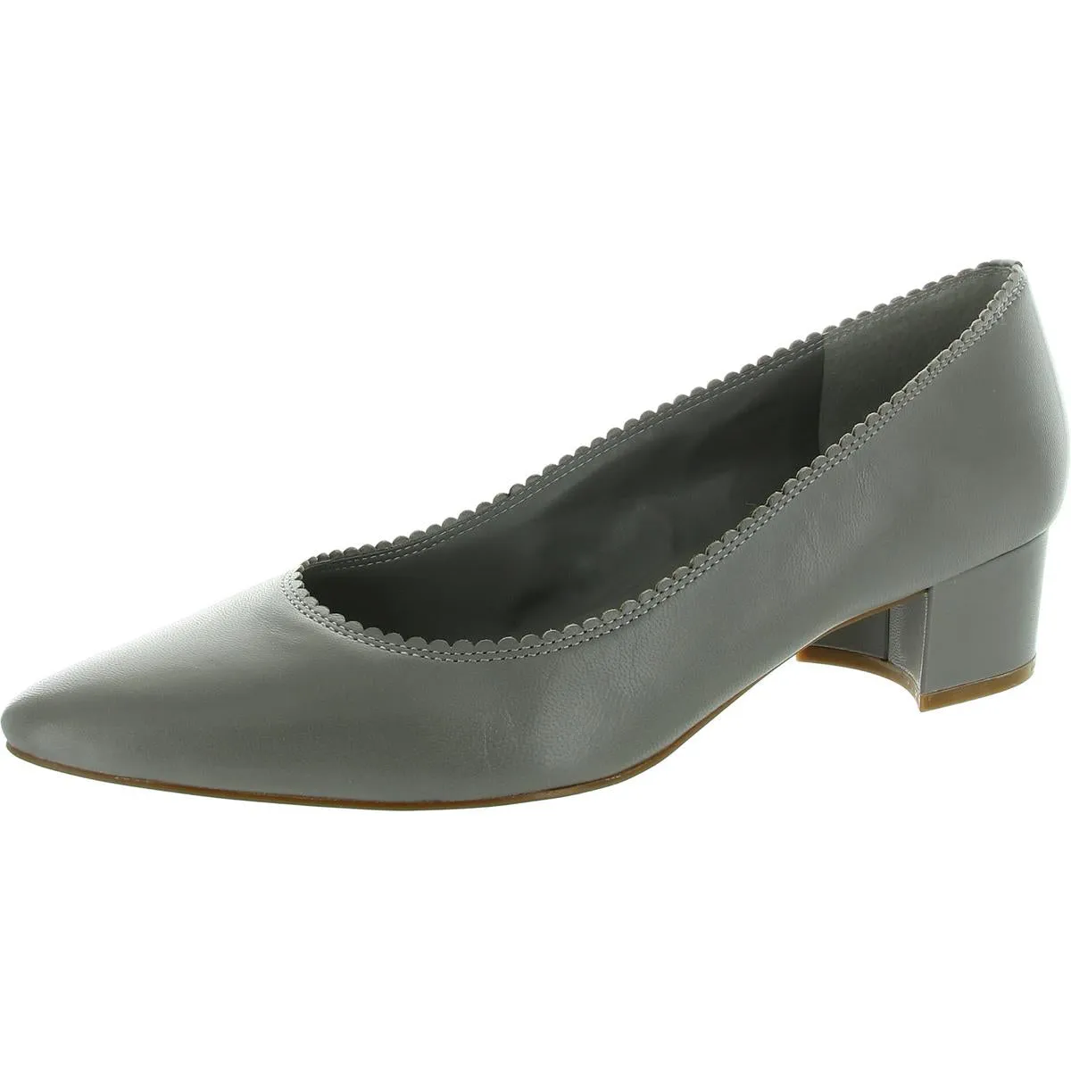 Womens Solid Leather Pumps