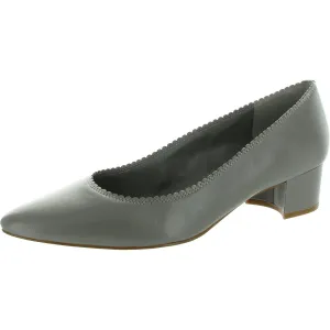Womens Solid Leather Pumps