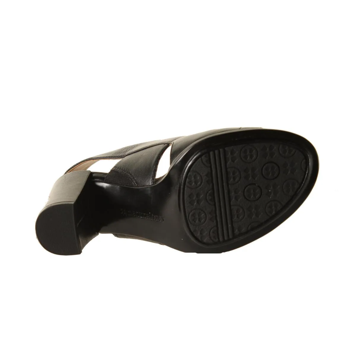 Zahn Womens Leather Open Toe Block Heels