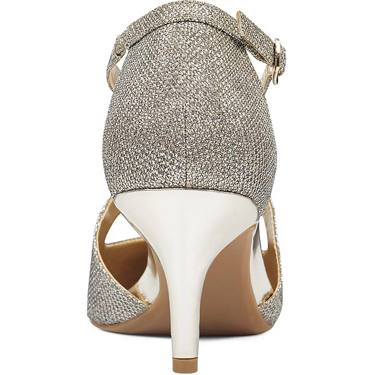 Zeffer 2 Womens Glitter Pointed Toe Slingback Heels