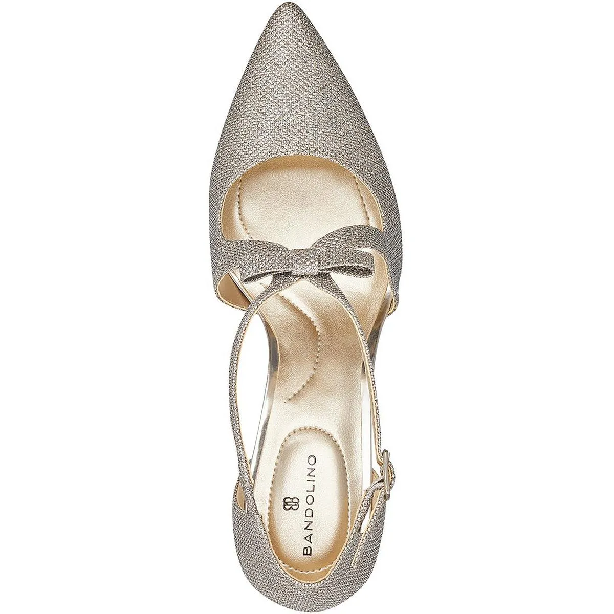 Zeffer 2 Womens Glitter Pointed Toe Slingback Heels