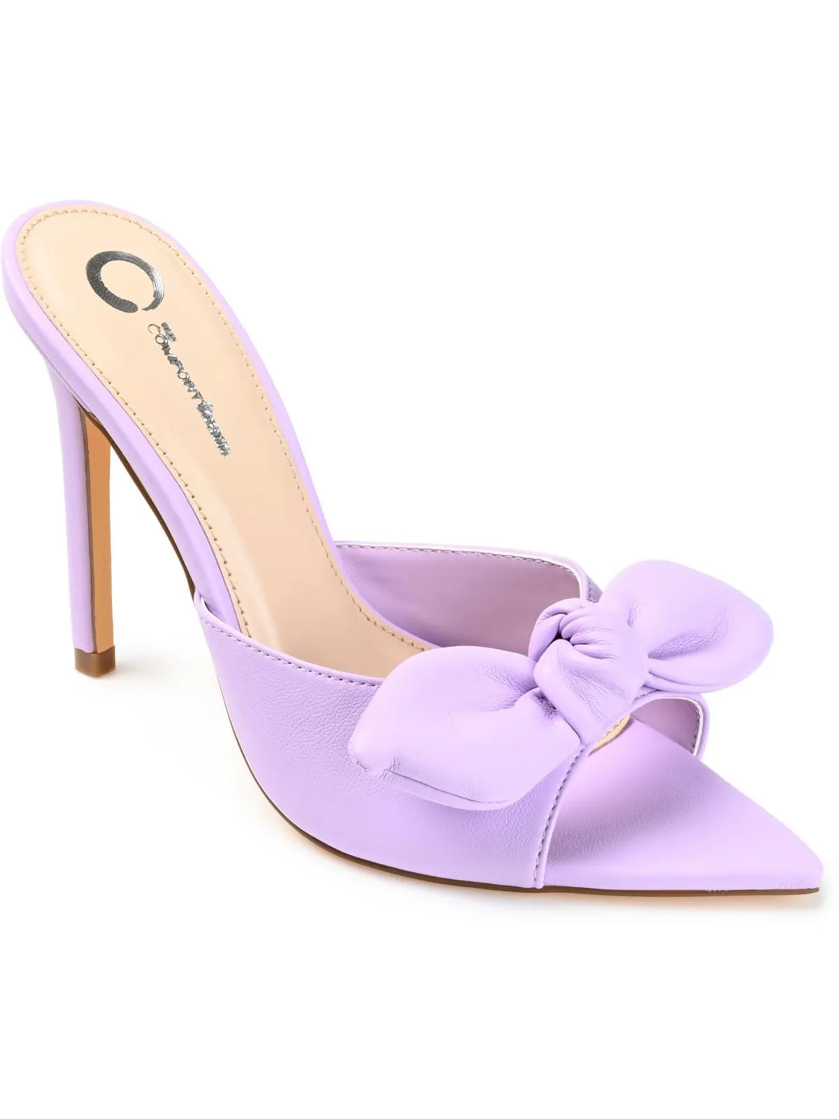ZELAH Womens Faux Leather Open Toe Pumps