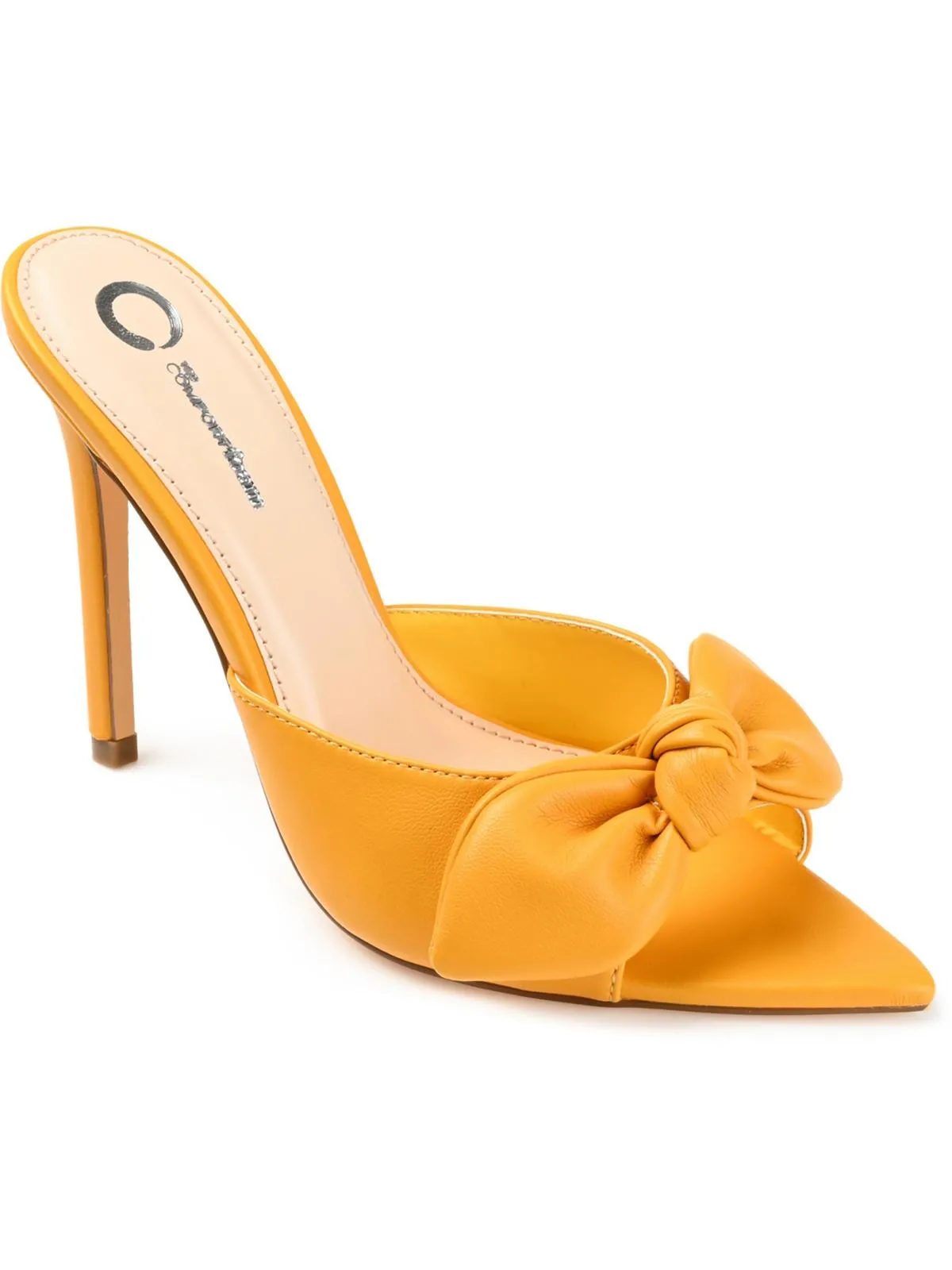 ZELAH Womens Faux Leather Open Toe Pumps