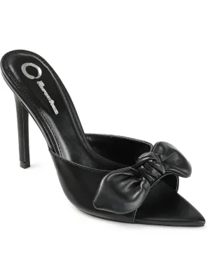 ZELAH Womens Faux Leather Open Toe Pumps