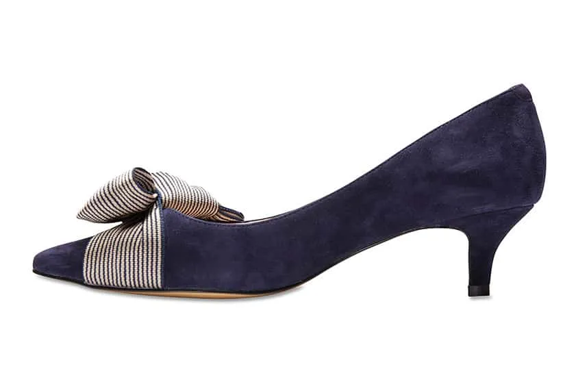 Ziggy Heel in Navy Suede